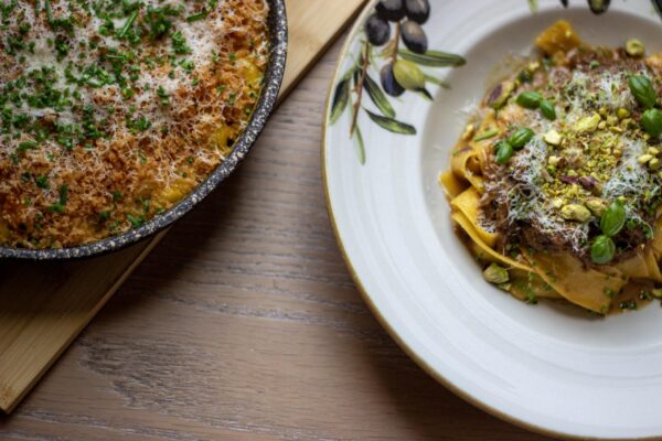 Pasta menu at Penny Squares, Canopy by Hilton London City in Aldgate